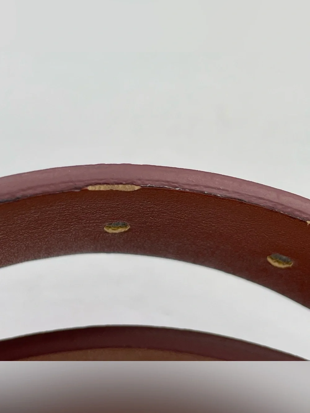 Women's Deep Berry Vegan Leather Belt with‎ Gold-Tone Buckle